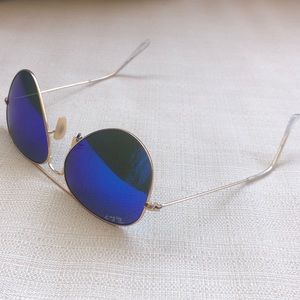 Blue & Gold Aviators with Polarized Lenses